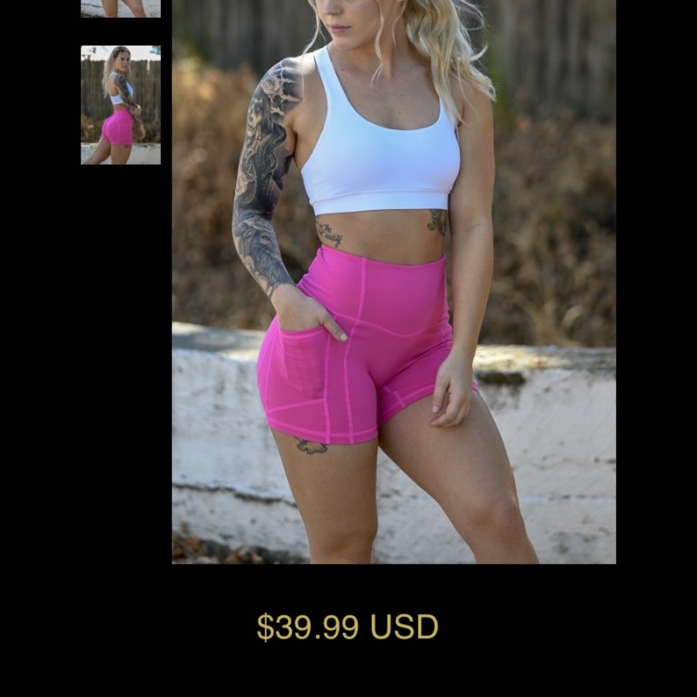 Til You Collapse - bubble gum heart booty shorts S